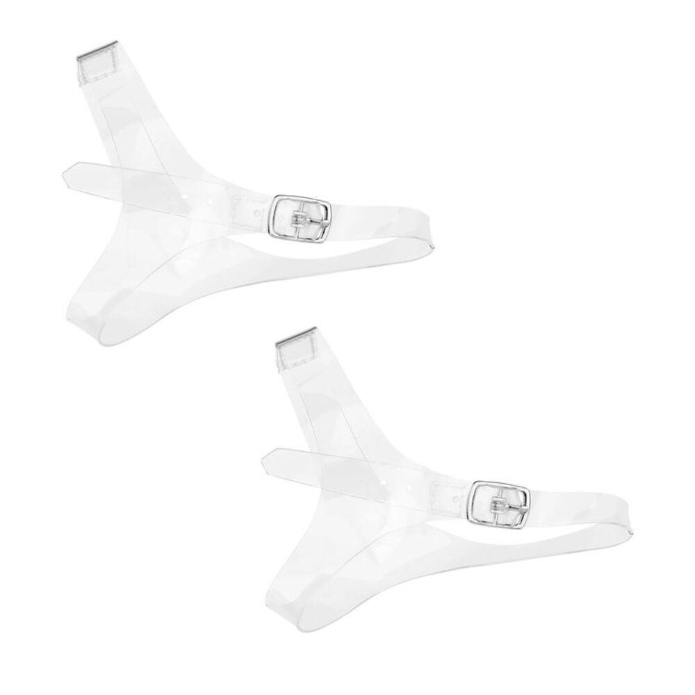 Detachable Shoe Straps Belts Bands for Holding Loose High Heels 8.07" Clear
